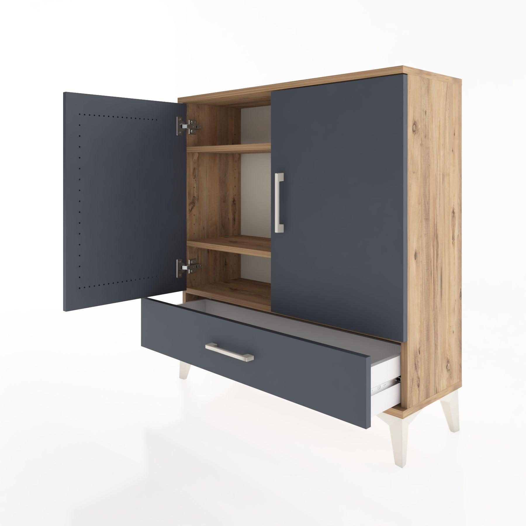 Woodntry Modular Dresser Pine 88x30x84 cm with Cover and Drawer KC60-3