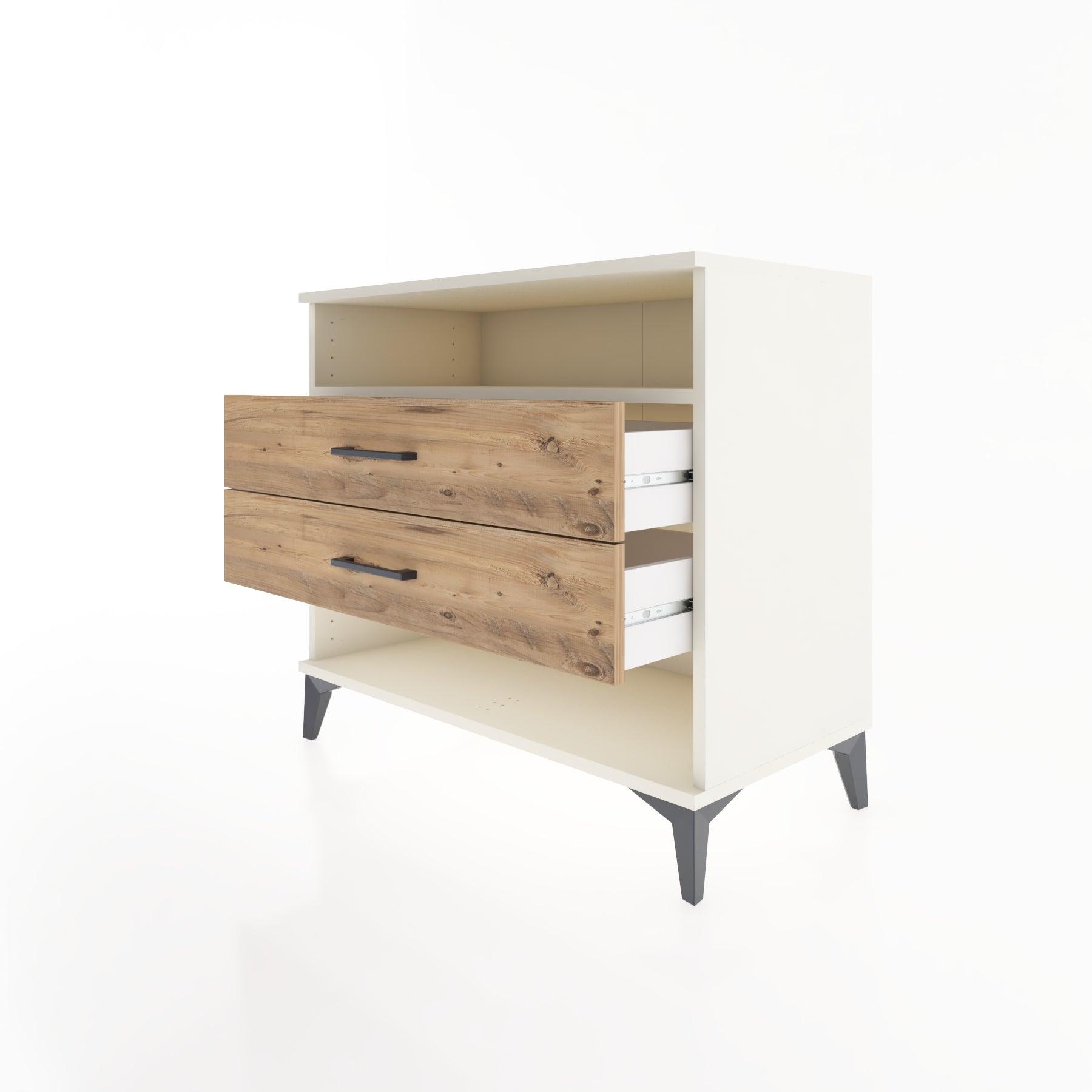 Woodntry Modüler Şifonyer Aytaşı 88x44x68 cm Çekmeceli ve Raflı CR61-1