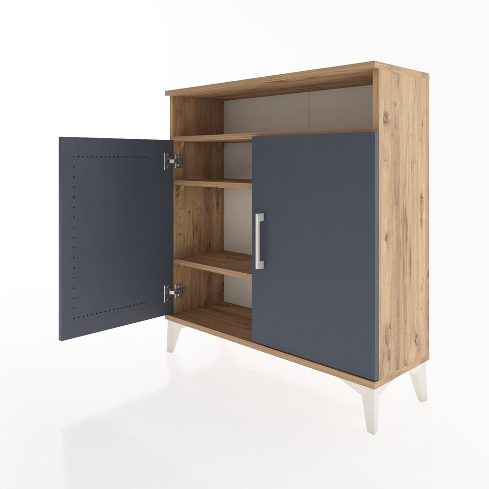 Woodntry Modüler Şifonyer Çam 88x30x84 cm Kapaklı ve Raflı KR61-3