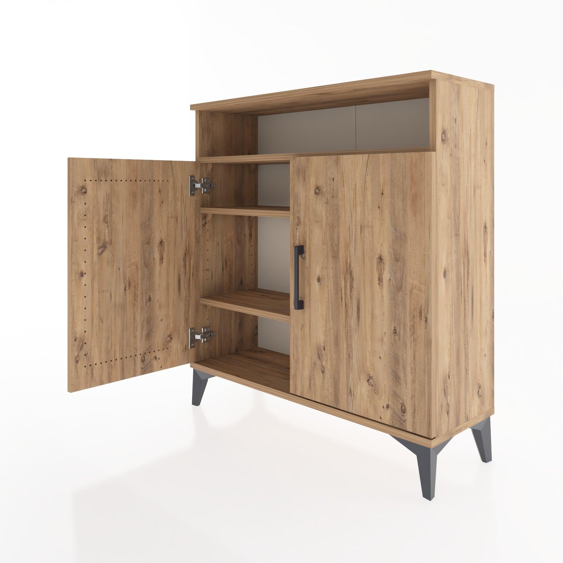 Woodntry Modular Dresser Pine 88x30x84 cm with Cover and Shelf KR61-3