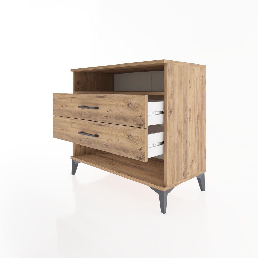 Woodntry Modüler Şifonyer Çam 88x44x68 cm Çekmeceli ve Raflı CR61-3