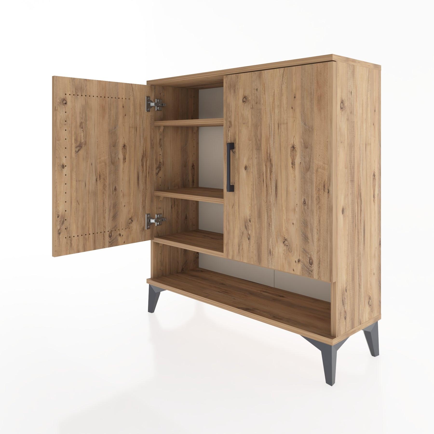 Woodntry Modular Dresser Pine 88x30x84 cm with Cover and Shelf KR62-3