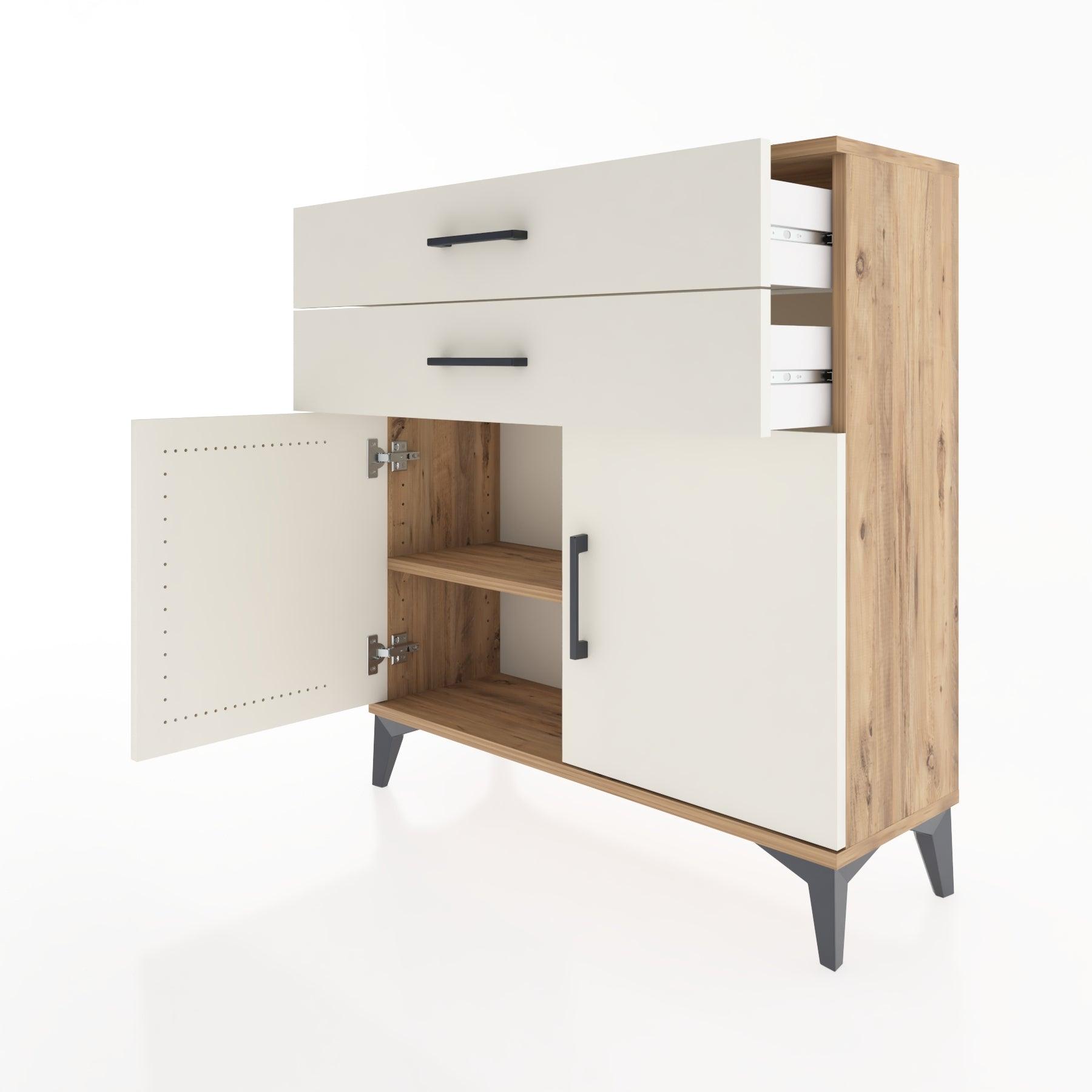 Woodntry Modular Dresser Pine 88x30x84 cm with Cover and Drawer KC63-3