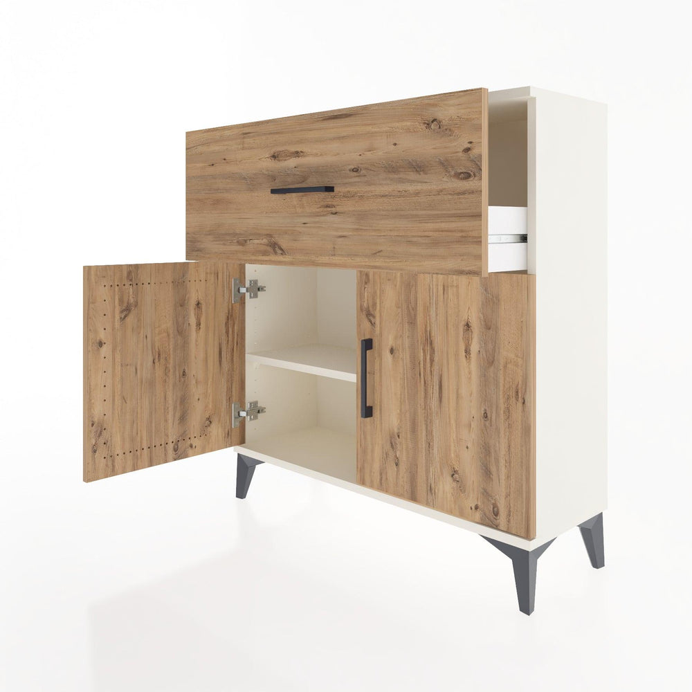 Woodntry Modüler Şifonyer Aytaşı 88x30x84 cm Kapaklı ve Çekmeceli KC68-1