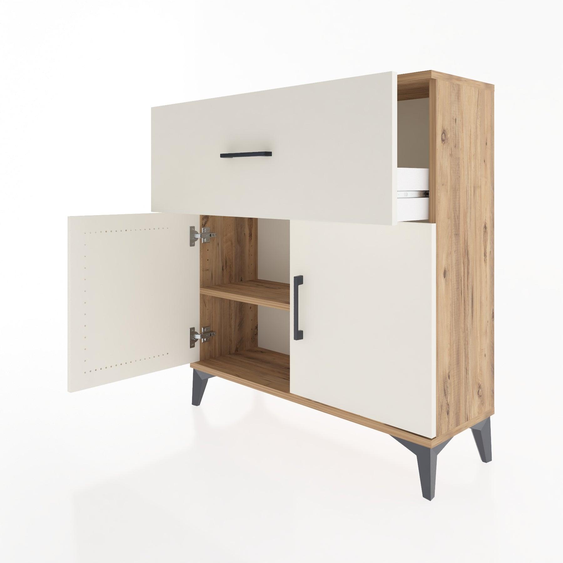 Woodntry Modular Dresser Pine 88x30x84 cm with Cover and Drawer KC68-3