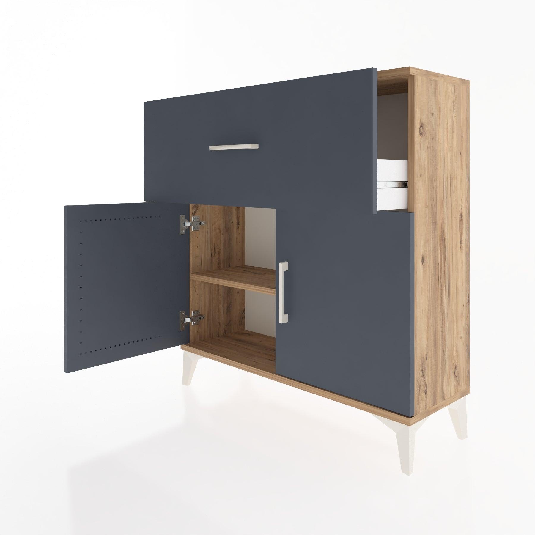 Woodntry Modular Dresser Pine 88x30x84 cm with Cover and Drawer KC68-3