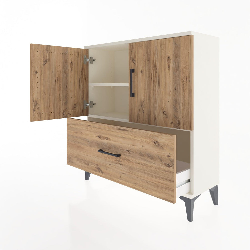 Woodntry Modüler Şifonyer Aytaşı 88x30x84 cm Kapaklı ve Çekmeceli KC69-1