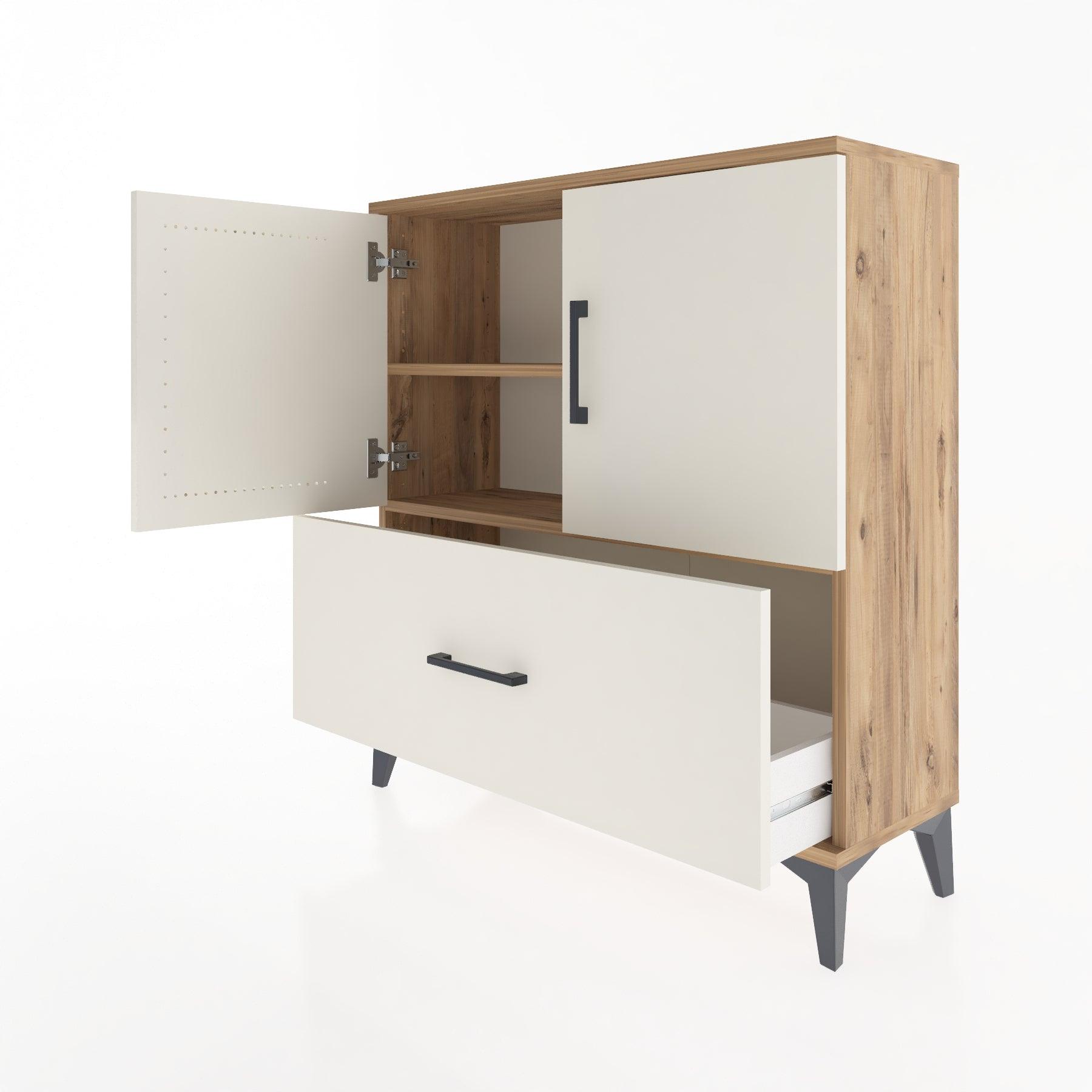 Woodntry Modular Dresser Pine 88x30x84 cm with Cover and Drawer KC69-3