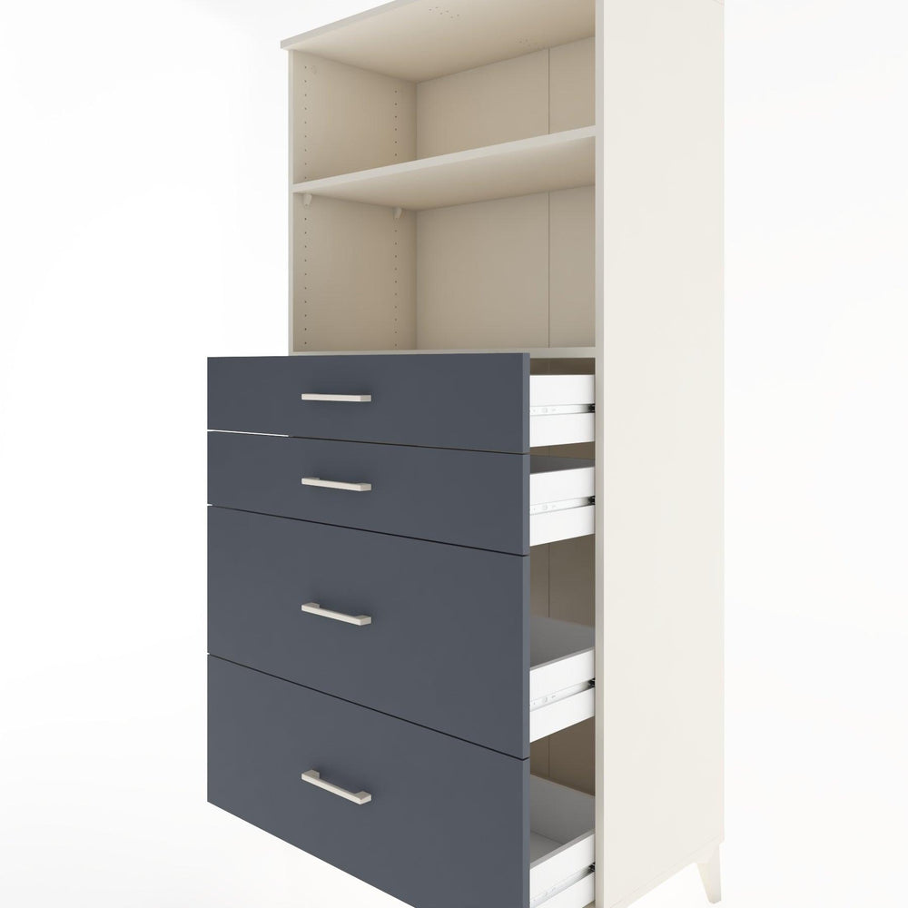 Woodntry Modular Cabinet Moonstone 88x44x170 cm with Drawers and Shelves CR47-1