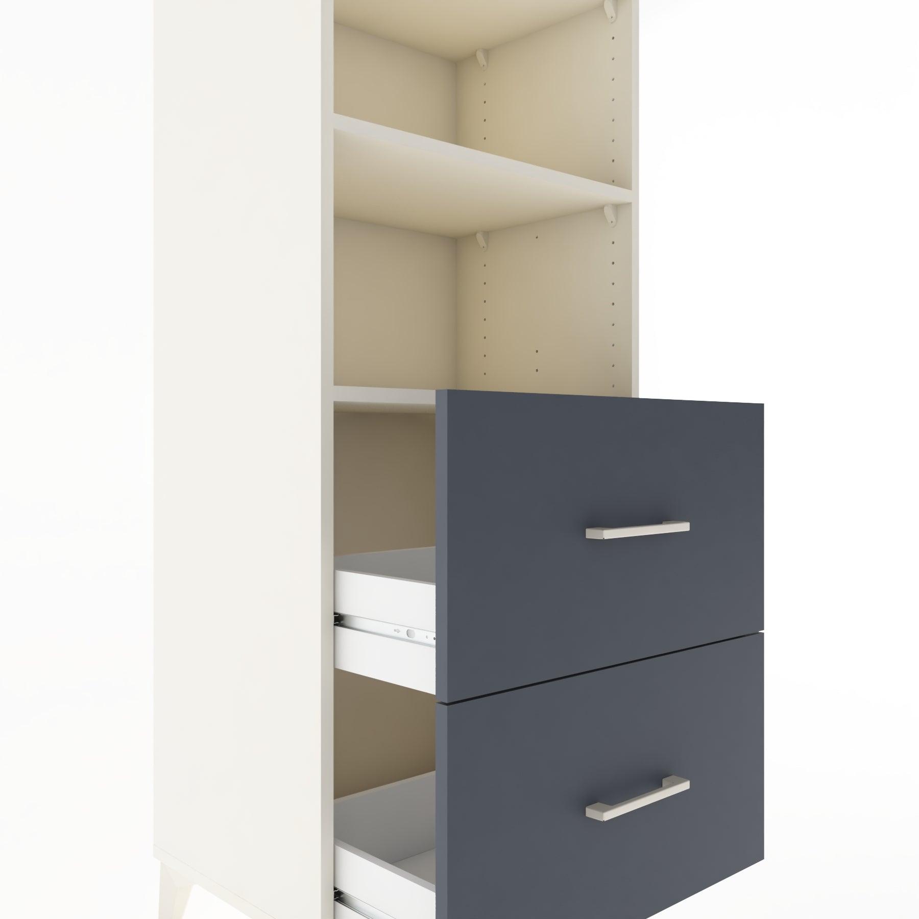 Woodntry Modüler Dolap Aytaşı 60x44x170 cm Çekmeceli ve Raflı CR48-1