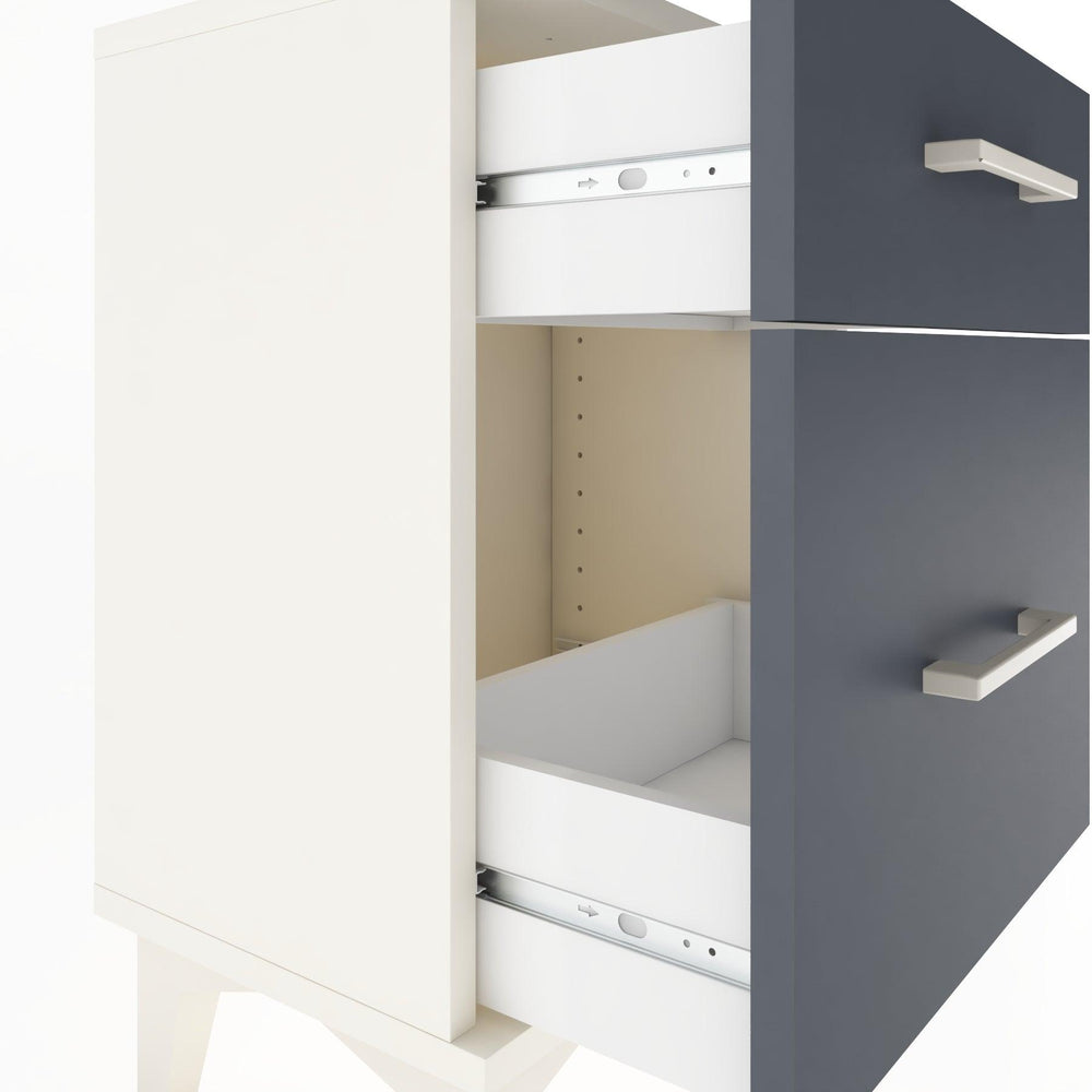 Woodntry Modüler Komodin Küçük ve Büyük Çekmece 44x30x52 cm Aytaşı - Woodntry