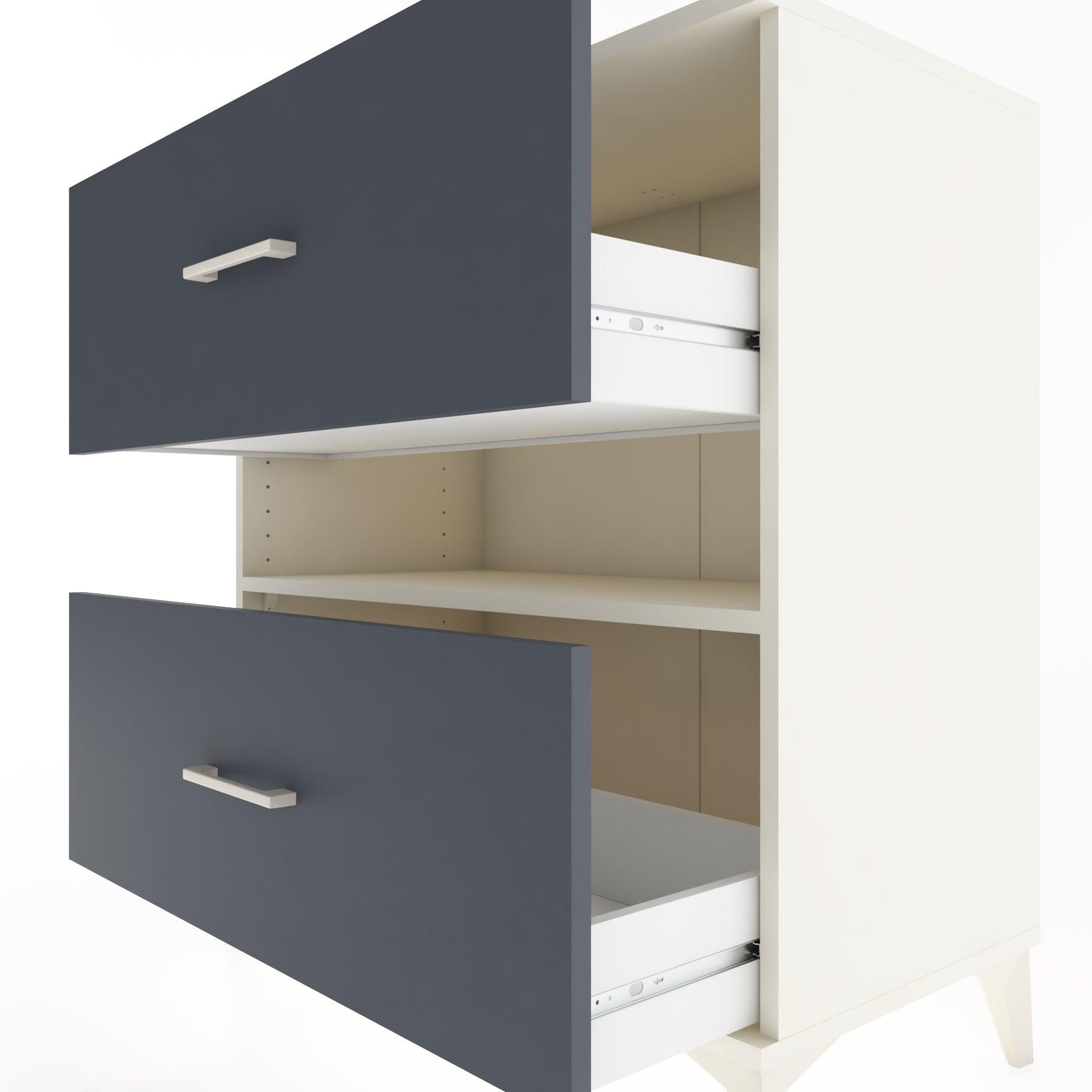 Woodntry Modüler Şifonyer Aytaşı 88x44x84 cm Çekmeceli ve Raflı CR2-1