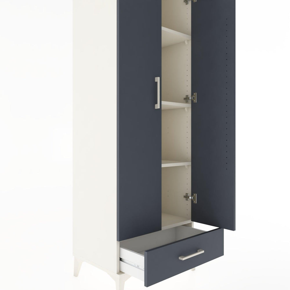 Woodntry Modüler Dolap Aytaşı 60x44x170 cm Kapaklı ve Çekmeceli KC8-1