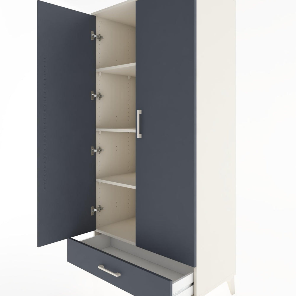 Woodntry Modular Cabinet Moonstone 88x44x170 cm with Doors and Drawers KC8-1