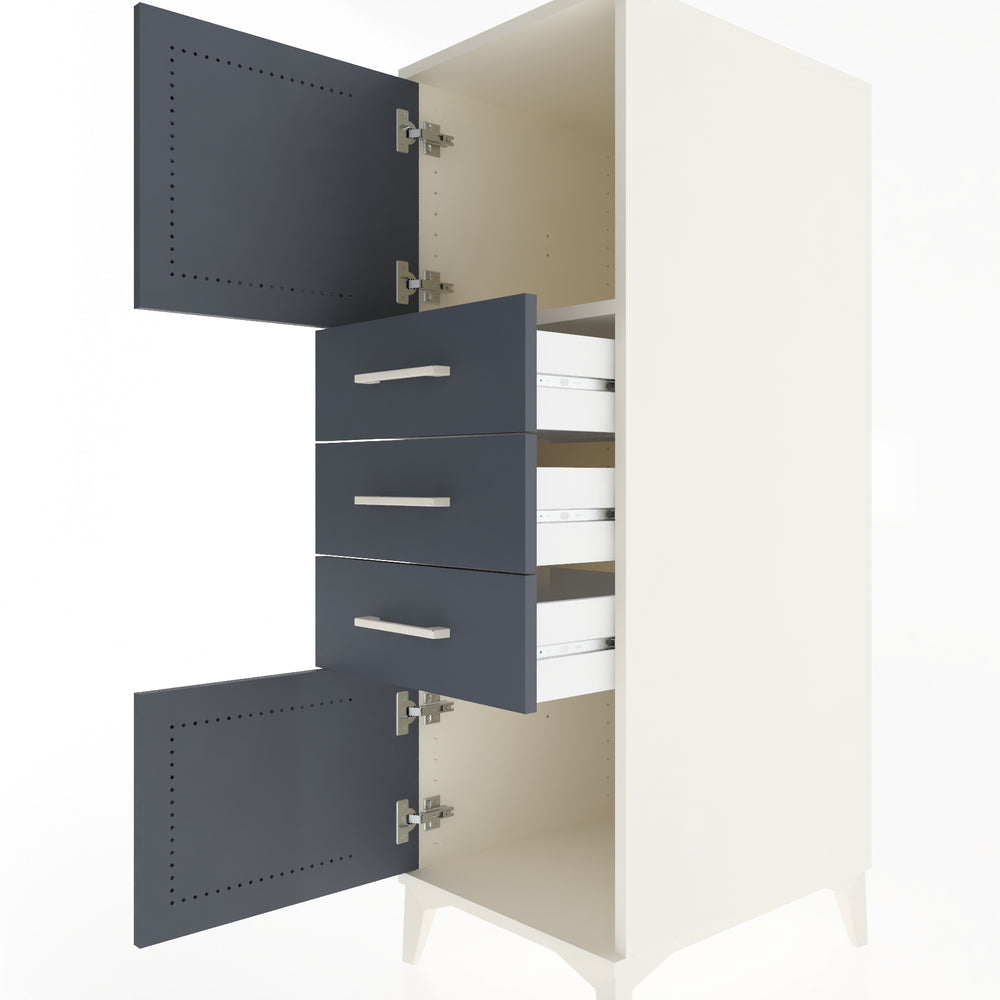 Woodntry Modular Cabinet Moonstone 44x59x122 cm with Doors and Drawers KC51-1