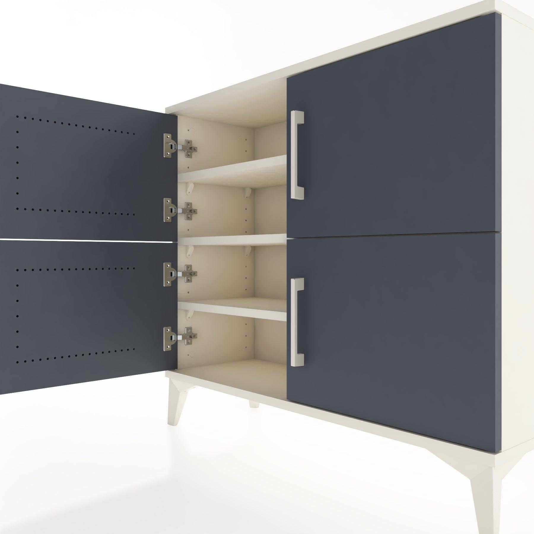 Woodntry Modüler Şifonyer Dört Kapaklı 88x30x68 cm Aytaşı - Woodntry