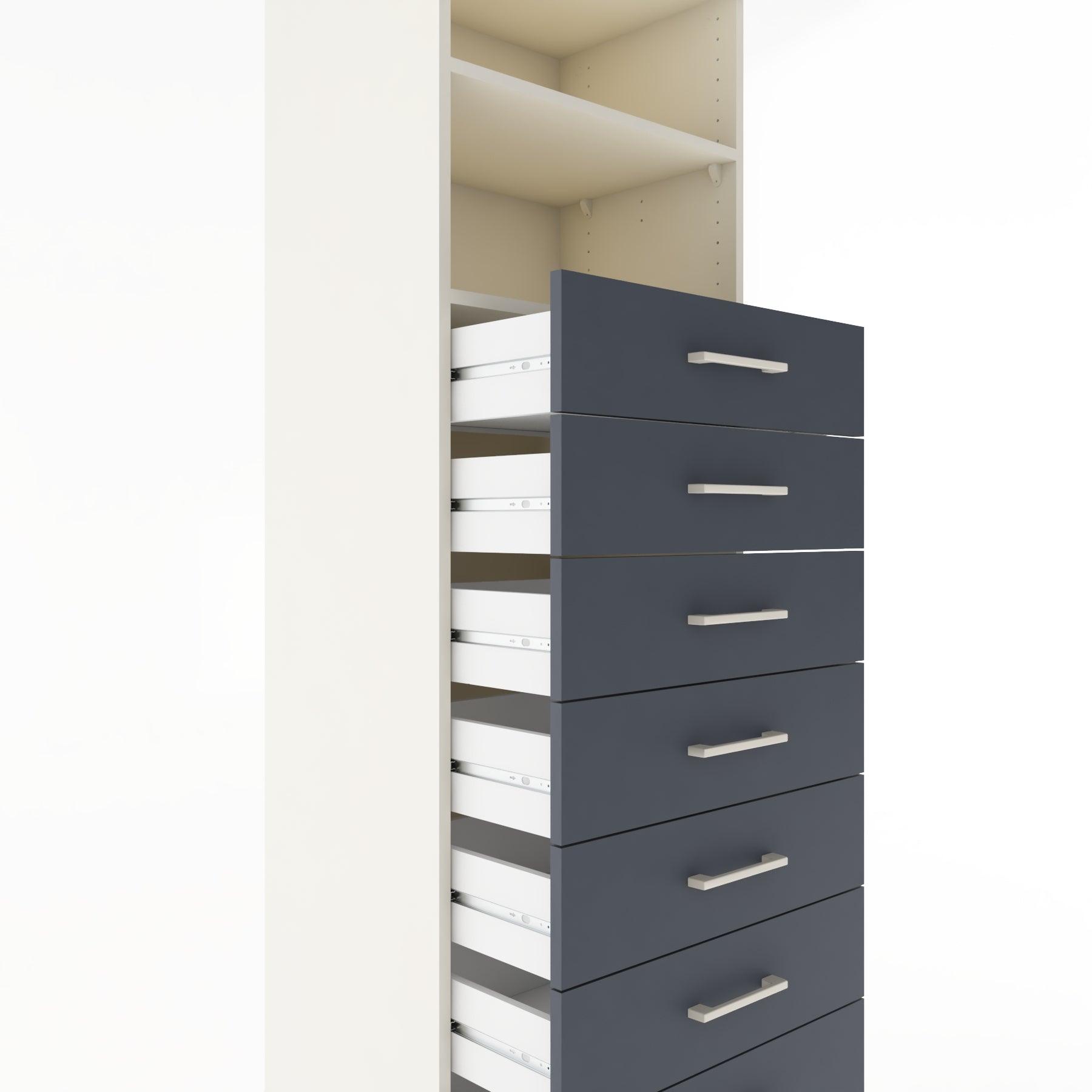 Woodntry Modular Cabinet Moonstone 60x44x170 cm with Drawers and Shelves CR33-1