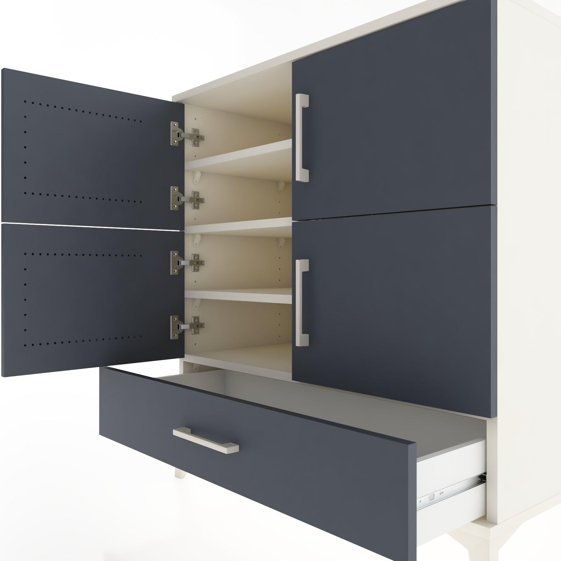 Woodntry Modular Dresser Moonstone 88x44x84 cm with Cover and Drawer KC91-1