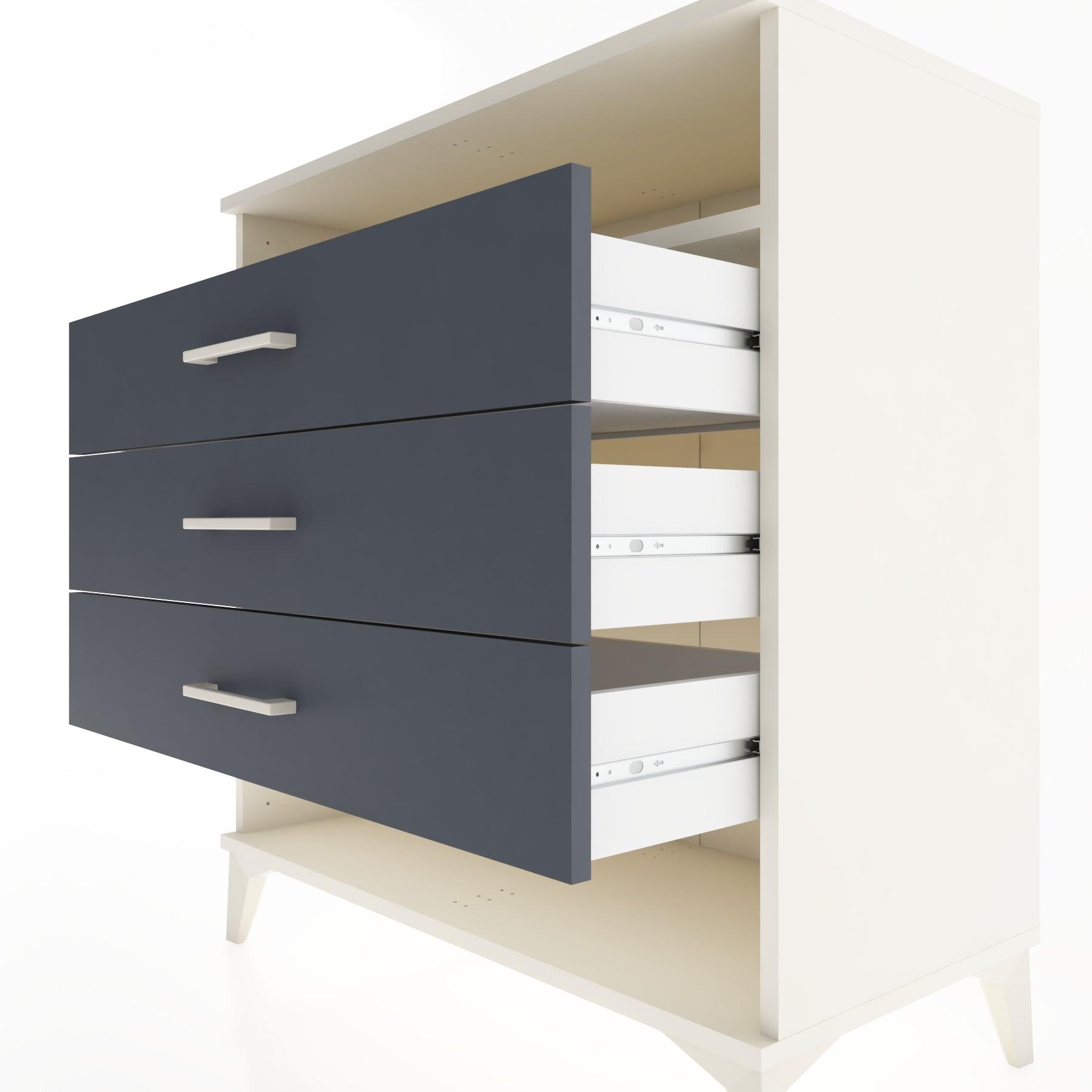 Woodntry Modüler Şifonyer Aytaşı 88x44x84 cm Çekmeceli ve Raflı CR20-1
