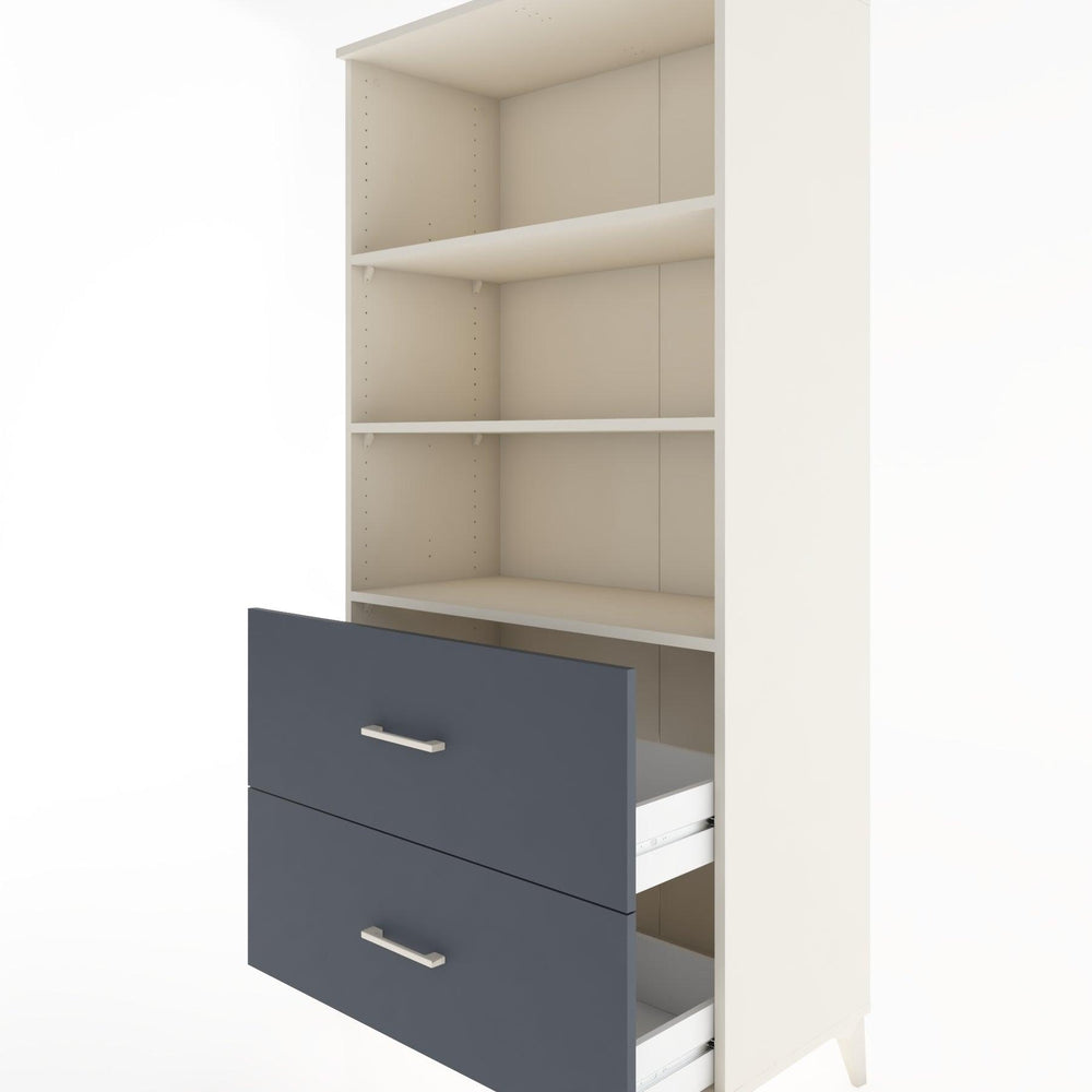 Woodntry Modular Cabinet Moonstone 88x44x170 cm with Drawers and Shelves CR49-1