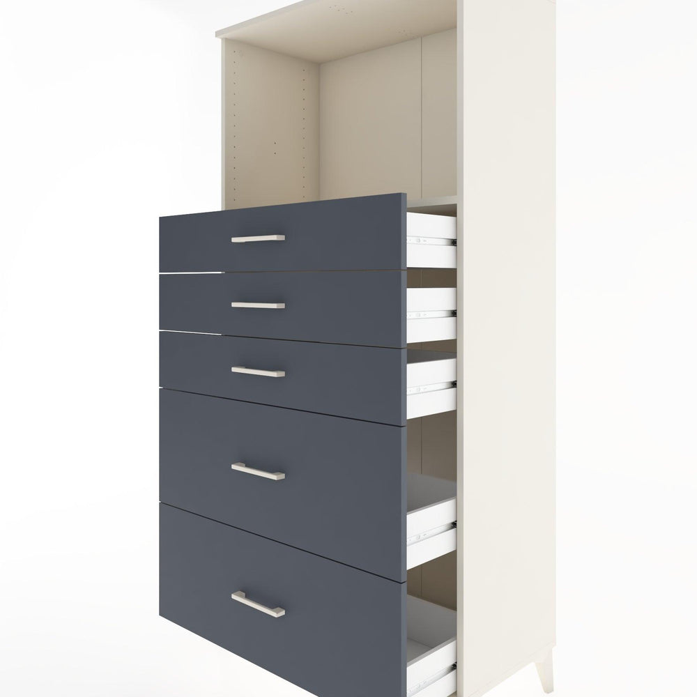 Woodntry Modular Cabinet Moonstone 88x44x170 cm with Drawers and Shelves CR46-1