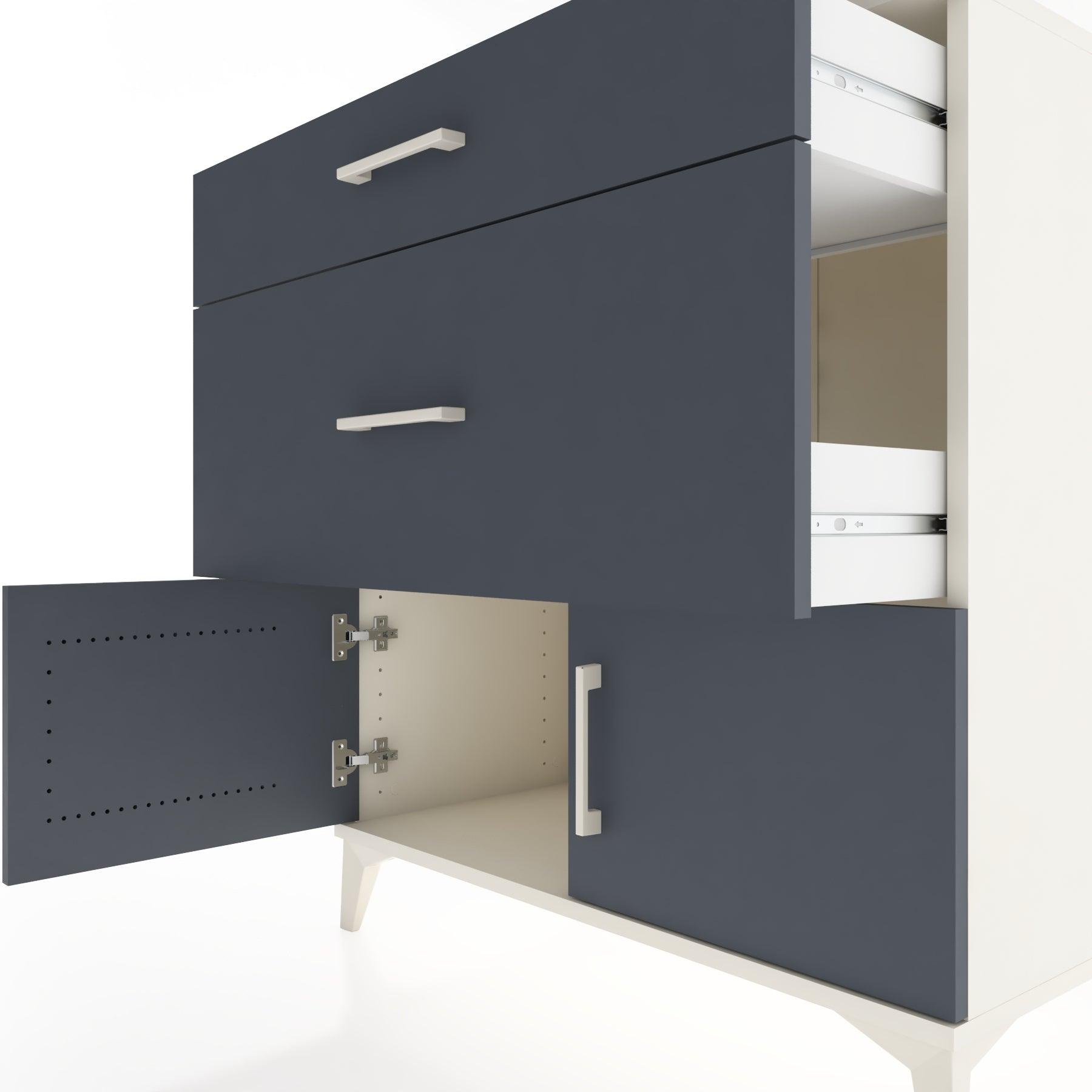 Woodntry Modular Dresser Moonstone 88x44x84 cm with Cover and Drawer KC116-1