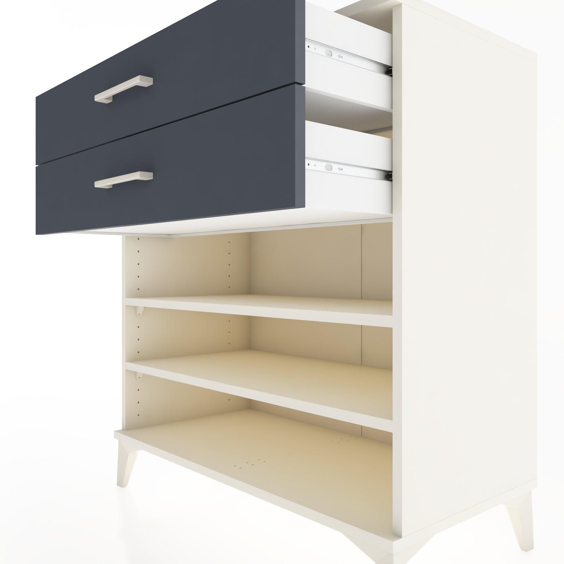 Woodntry Modüler Şifonyer Aytaşı 88x44x84 cm Çekmeceli ve Raflı CR13-1
