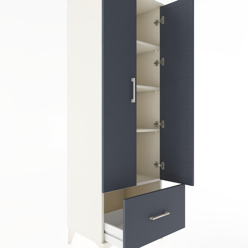 Woodntry Modüler Dolap Aytaşı 60x44x170 cm Kapaklı ve Çekmeceli KC16-1