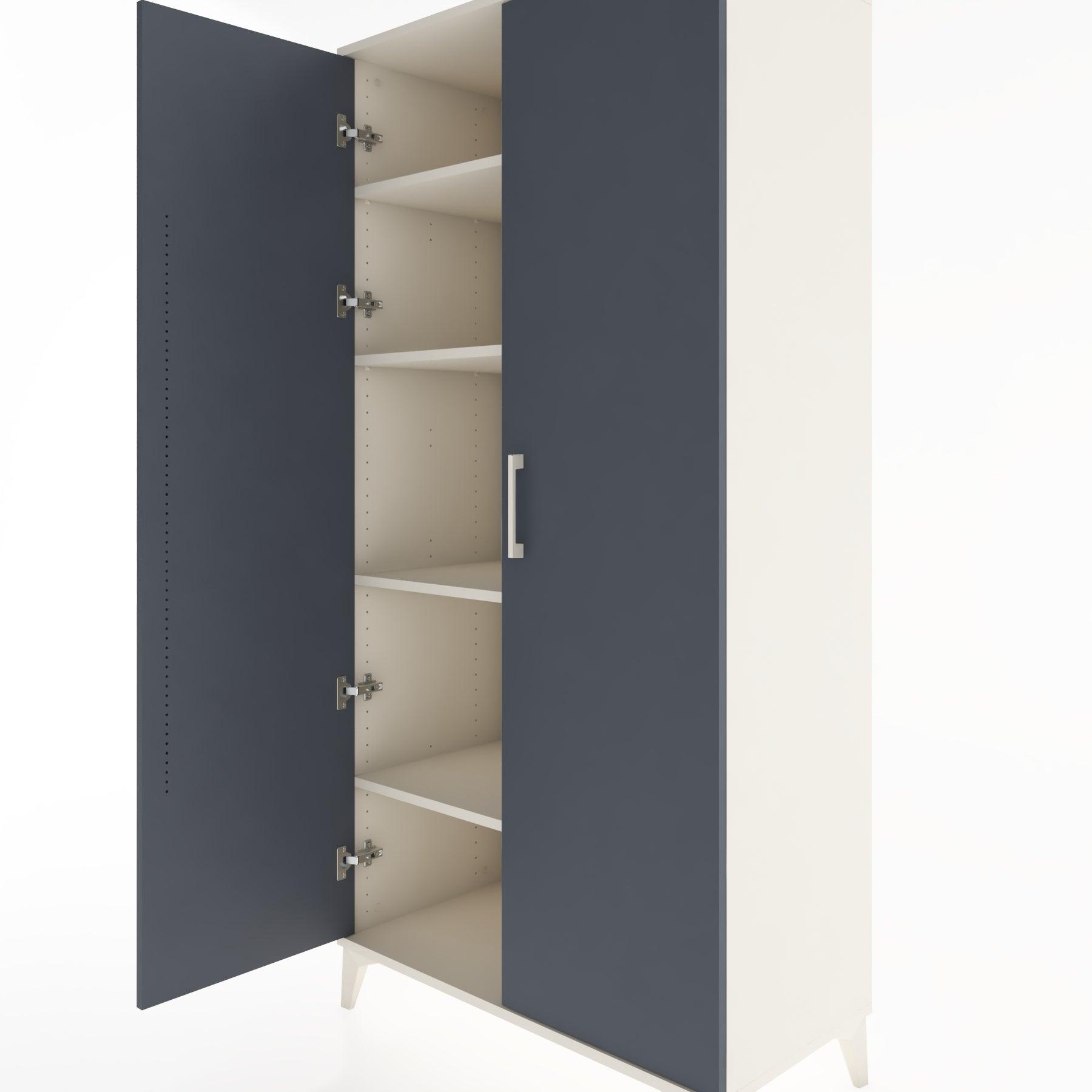 Woodntry Modular Cabinet Moonstone 88x44x170 cm with Cover K9-1