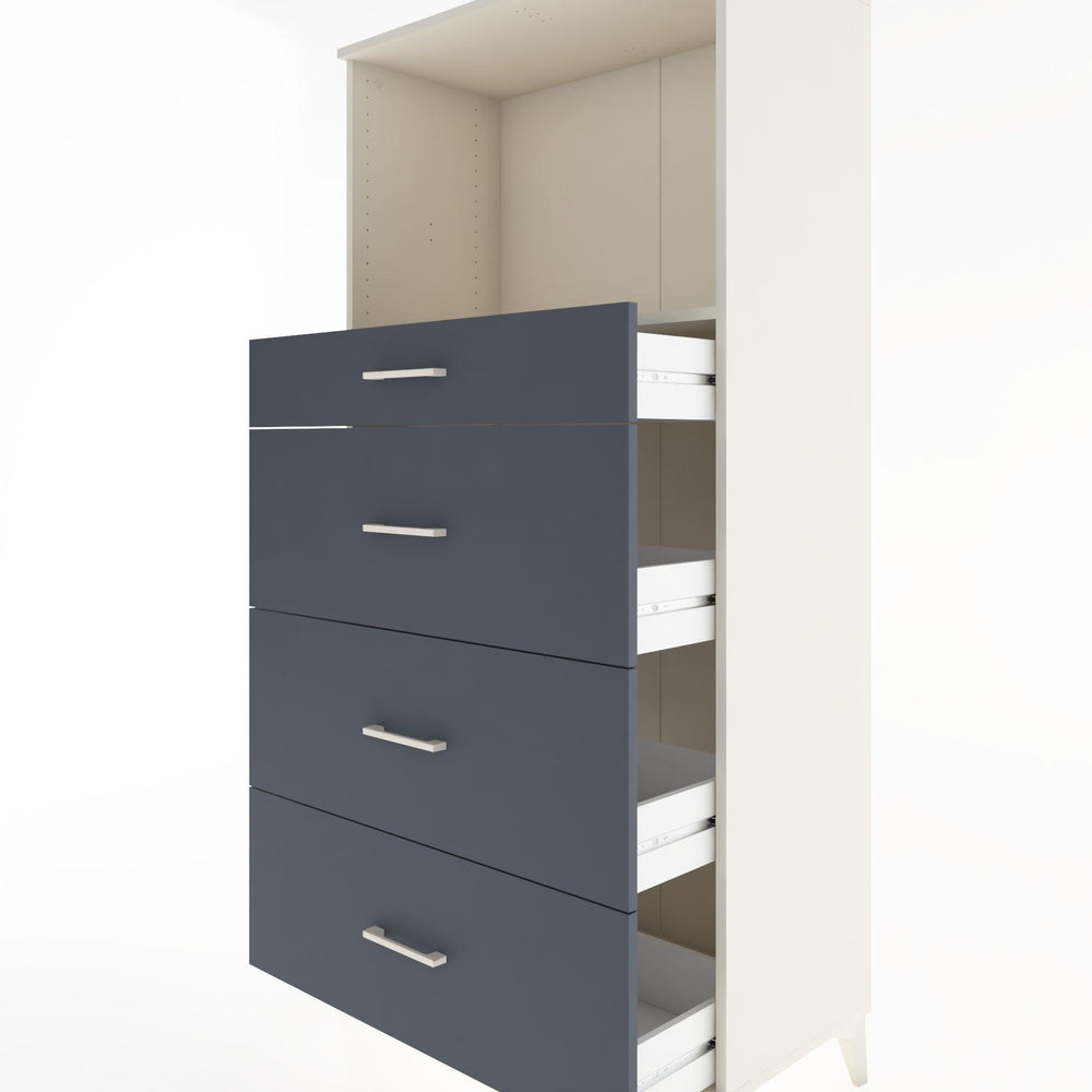 Woodntry Modular Cabinet Moonstone 88x44x170 cm with Drawers and Shelves CR51-1