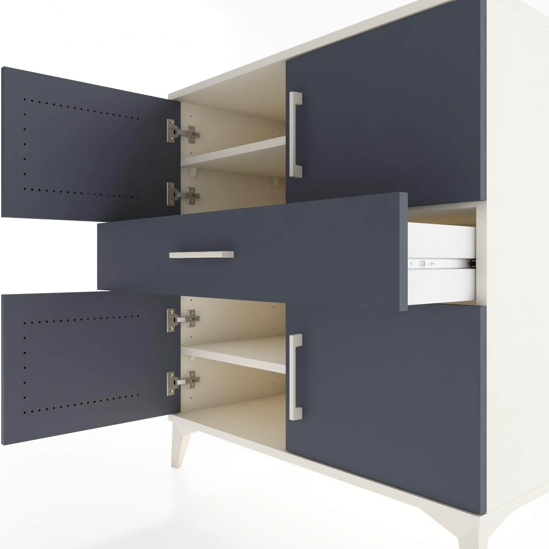 Woodntry Modular Dresser Moonstone 88x44x84 cm with Cover and Drawer KC101-1