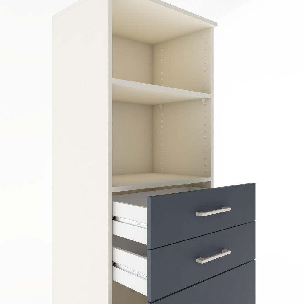 Woodntry Modular Cabinet Moonstone 60x44x170 cm with Drawers and Shelves CR46-1