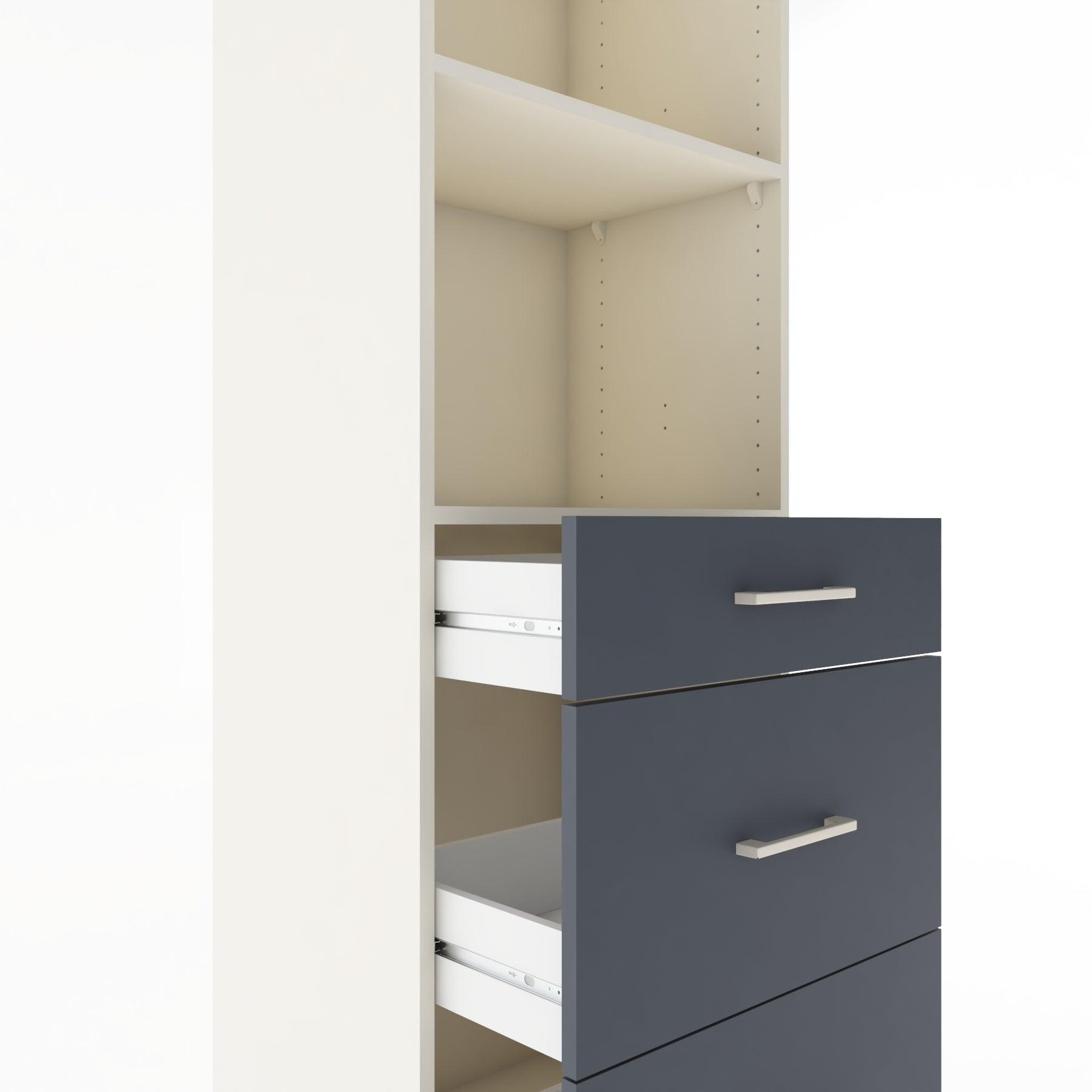 Woodntry Modüler Dolap Aytaşı 60x44x170 cm Çekmeceli ve Raflı CR47-1