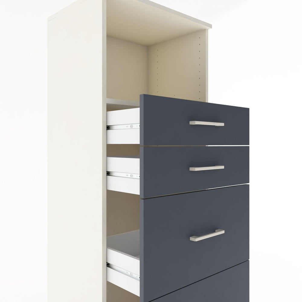 Woodntry Modular Cabinet Moonstone 60x44x170 cm with Drawers and Shelves CR49-1