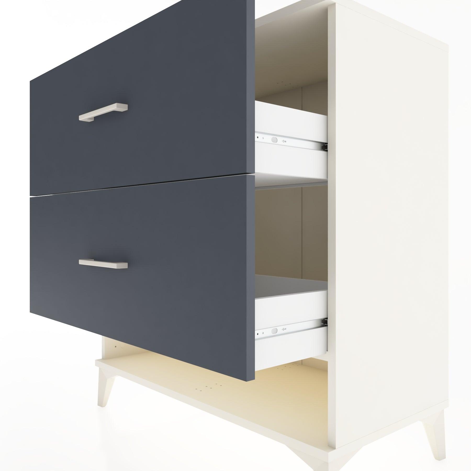 Woodntry Modüler Şifonyer Aytaşı 88x44x84 cm Çekmeceli ve Raflı CR4-1