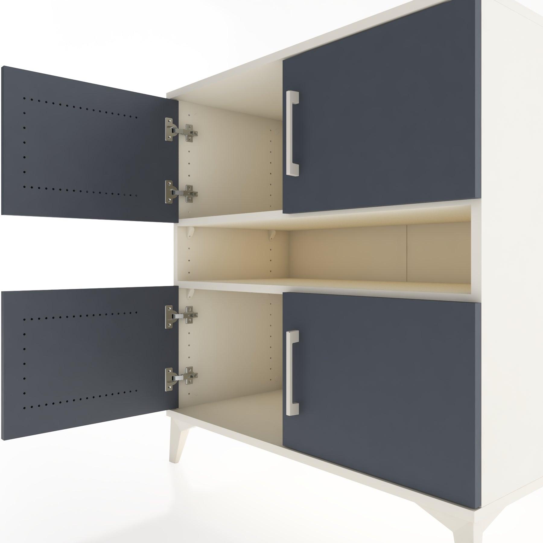 Woodntry Modular Dresser Moonstone 88x44x84 cm with Cover and Shelf KR104-1