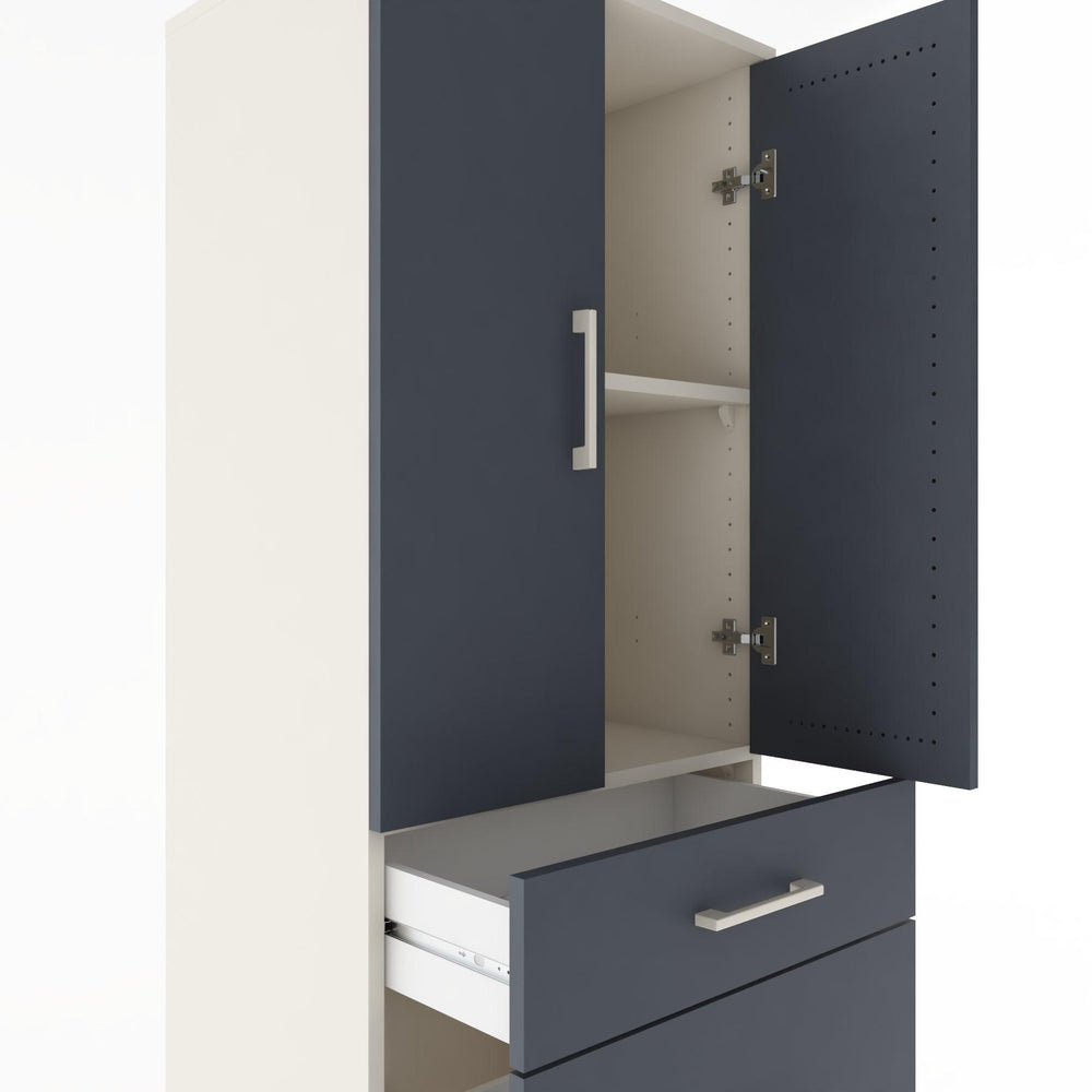 Woodntry Modüler Dolap Aytaşı 60x44x170 cm Kapaklı ve Çekmeceli KC20-1