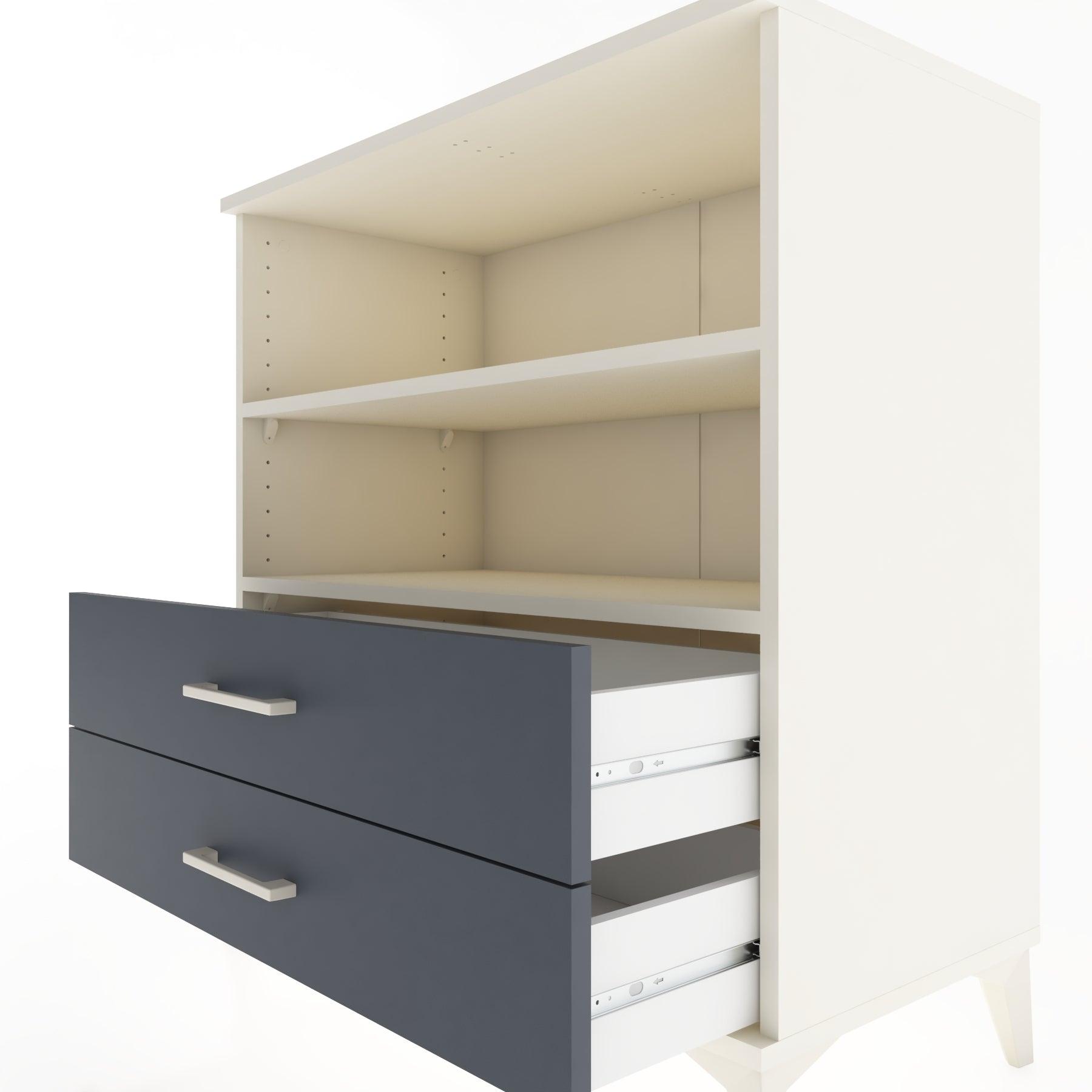Woodntry Modüler Şifonyer Aytaşı 88x44x84 cm Çekmeceli ve Raflı CR16-1