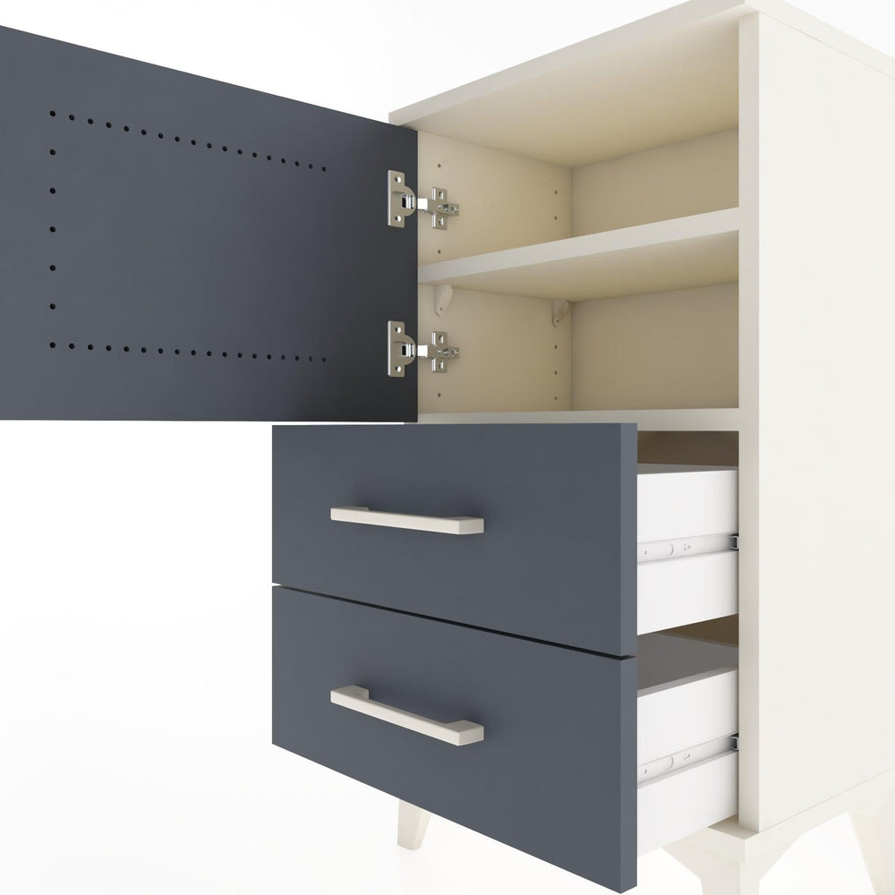 Woodntry Modüler Komodin Kapaklı 2 Çekmeceli 44x30x68 cm Aytaşı - Woodntry