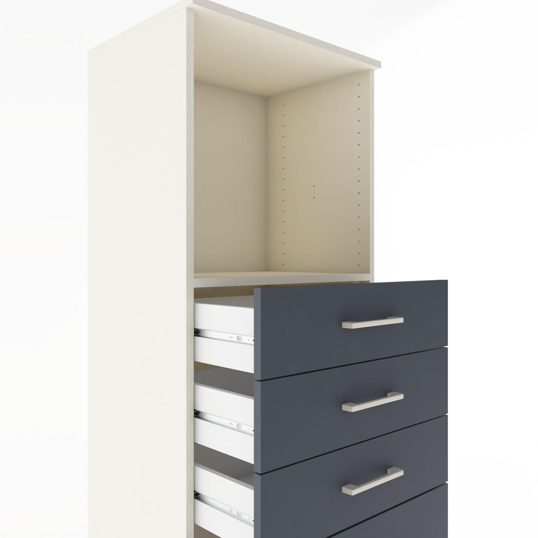 Woodntry Modular Cabinet Moonstone 60x44x170 cm with Drawers and Shelves CR45-1