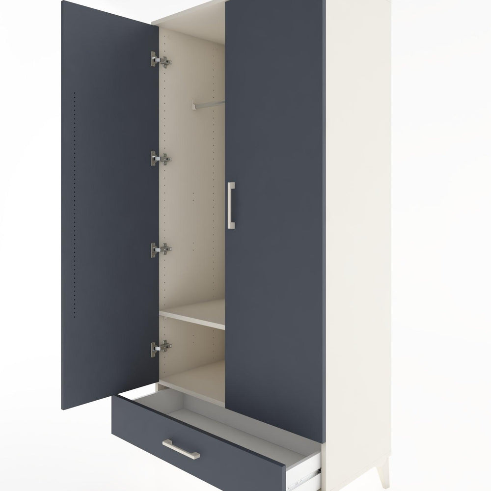 Woodntry Modular Cabinet Moonstone 88x44x170 cm with Doors and Drawers KC30-1