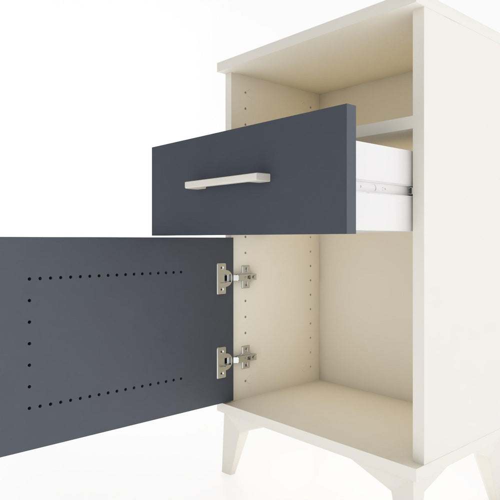 Woodntry Modüler Komodin Raf Çekmece Kapaklı 44x30x68 cm Aytaşı - Woodntry