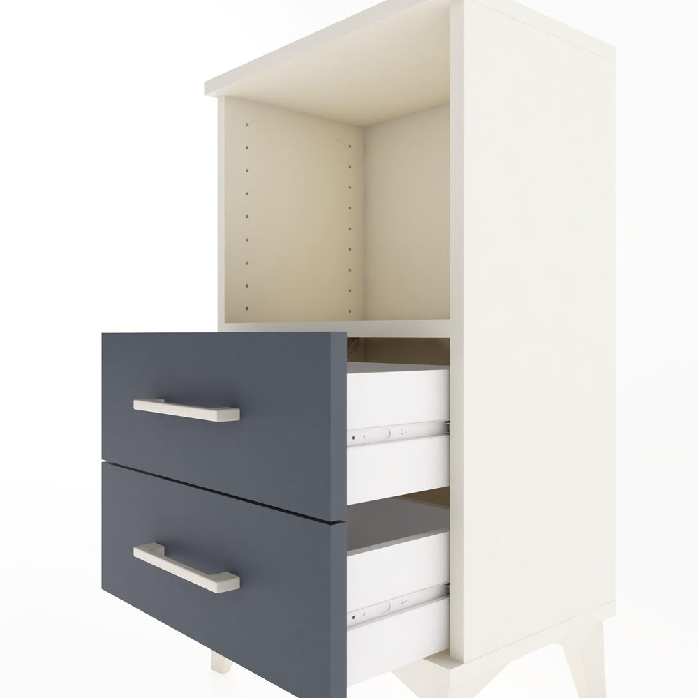 Woodntry Modüler Komodin 2 Çekmece ve Raflı V2 44x30x68 cm Aytaşı - Woodntry