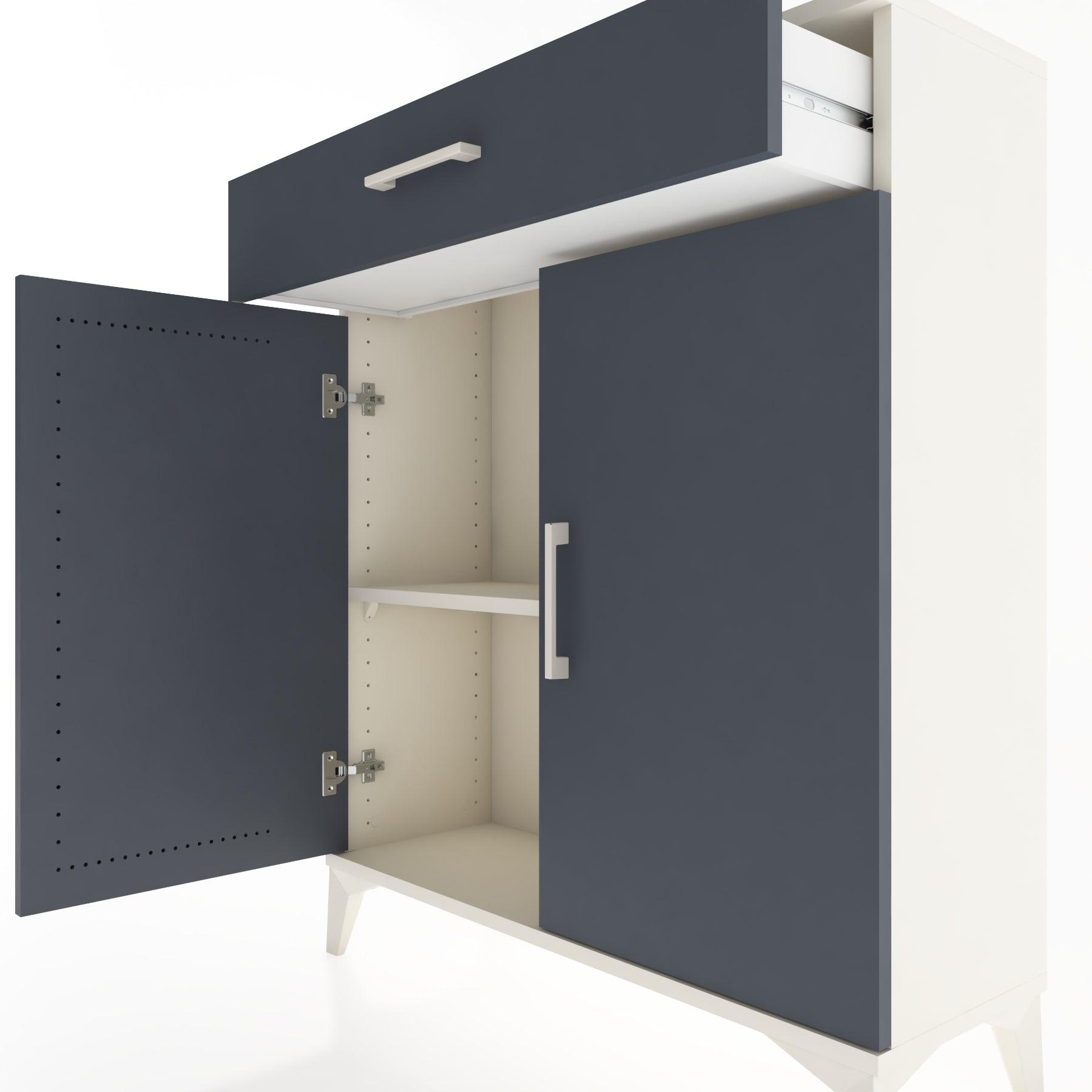 Woodntry Modüler Şifonyer Aytaşı 88x30x94 cm Kapaklı ve Çekmeceli KC1-1