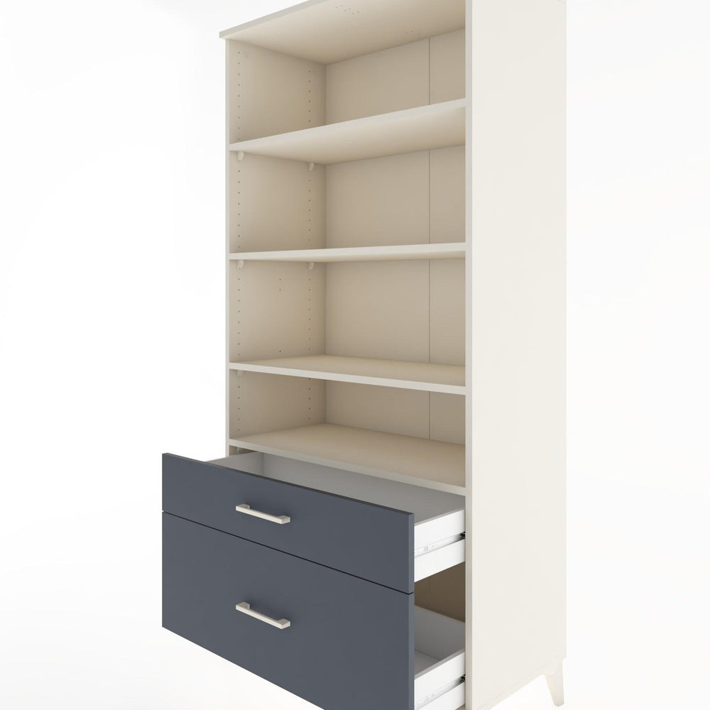 Woodntry Modular Cabinet Moonstone 88x44x170 cm with Drawers and Shelves CR43-1