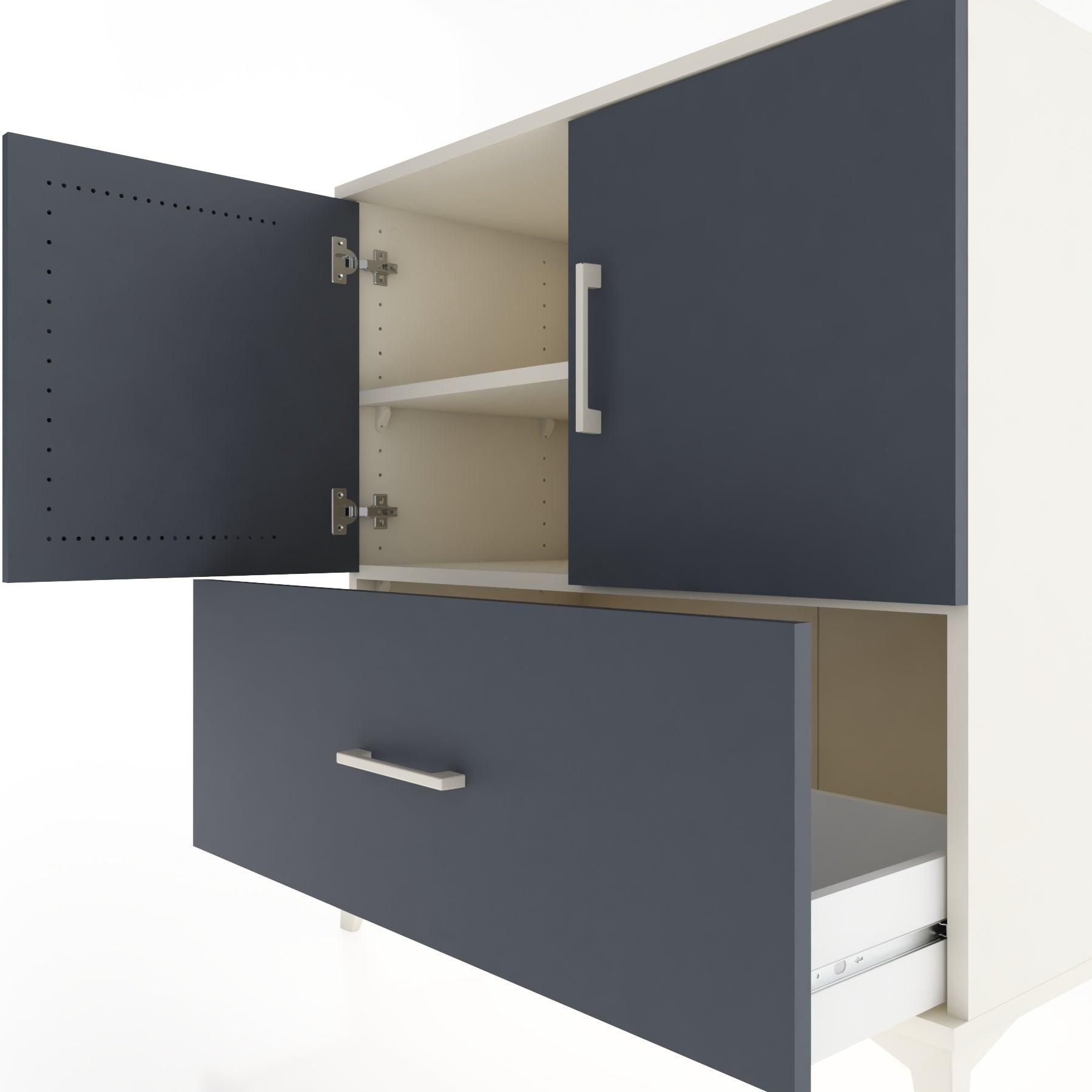 Woodntry Modular Dresser Moonstone 88x44x84 cm with Cover and Drawer KC47-1