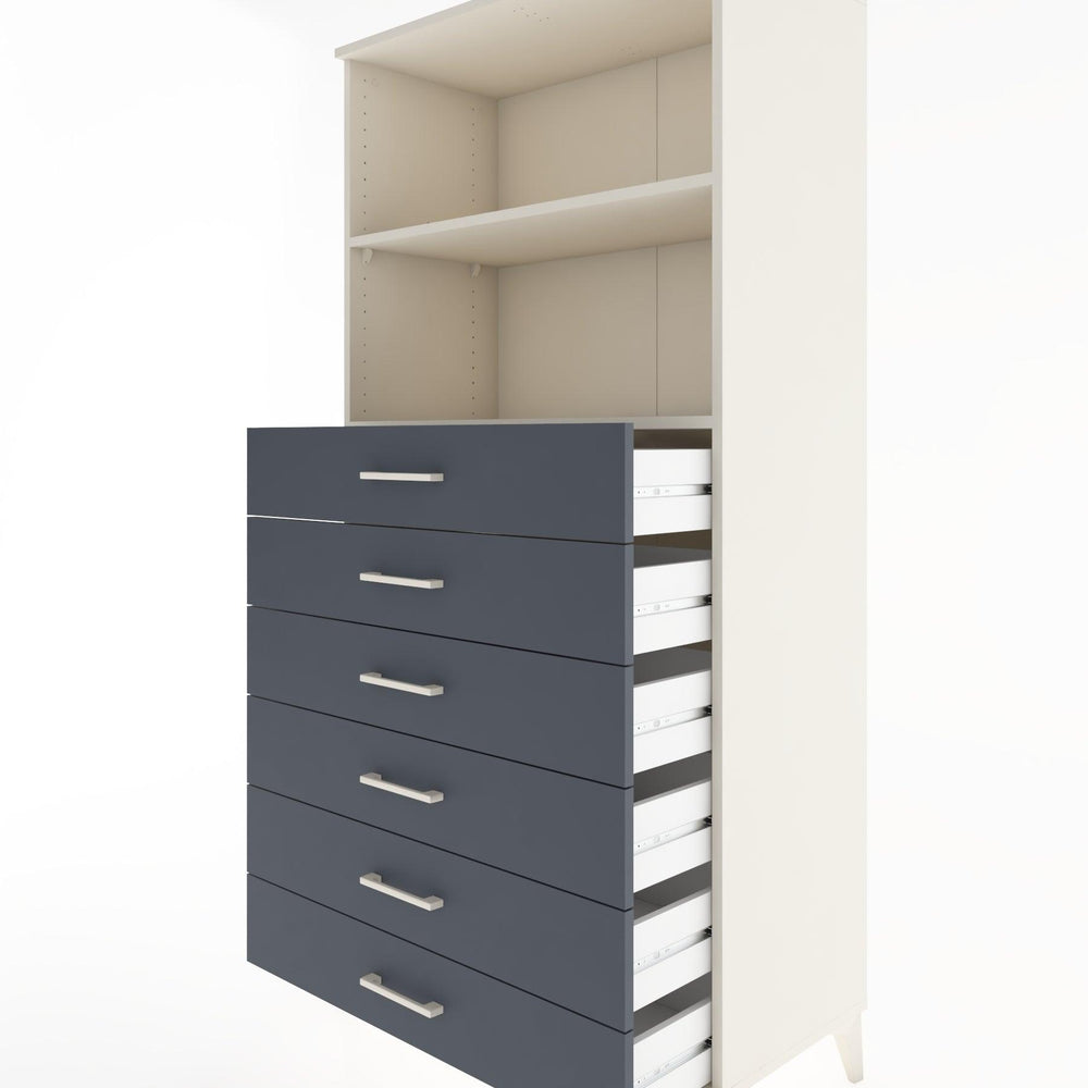 Woodntry Modular Cabinet Moonstone 88x44x170 cm with Drawers and Shelves CR34-1