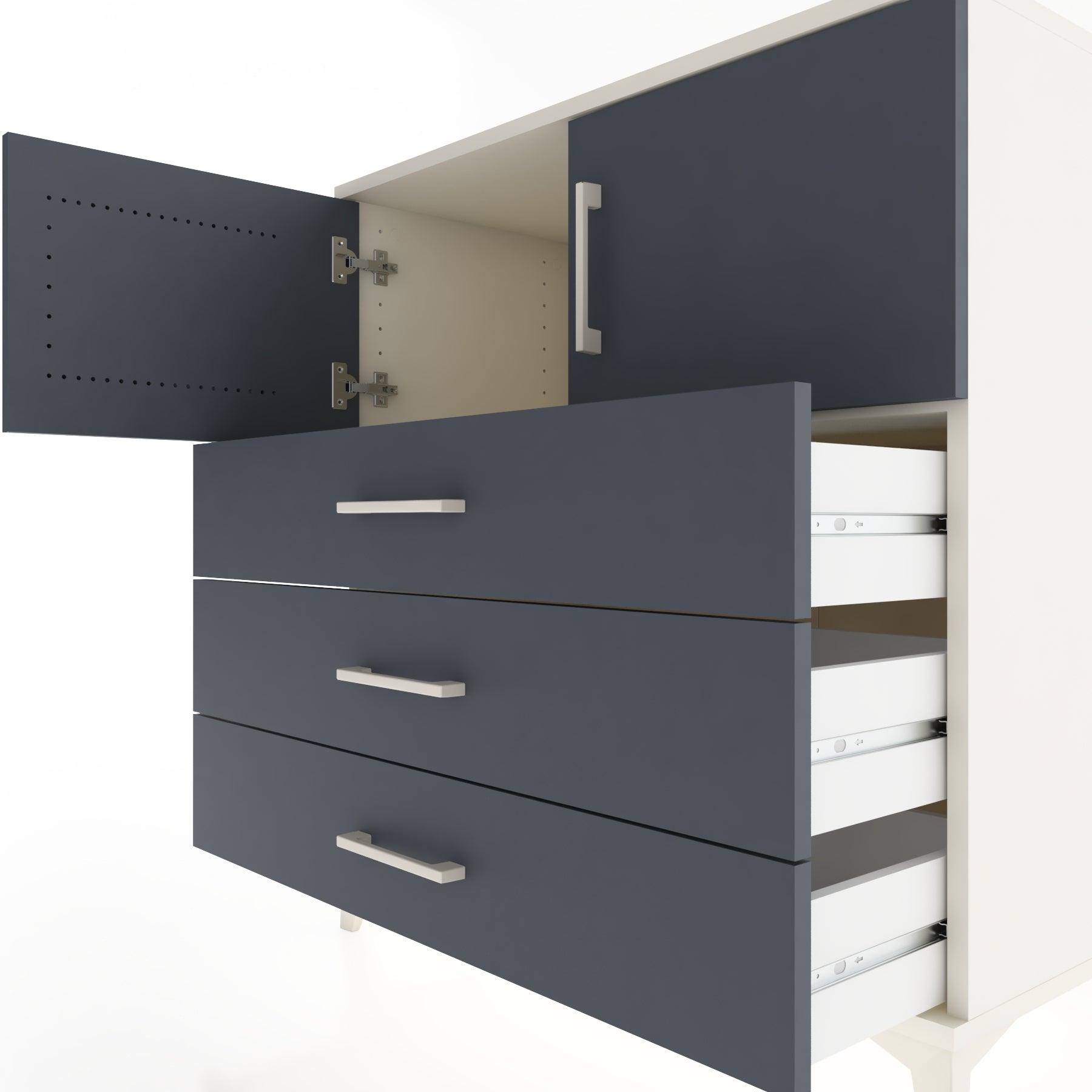 Woodntry Modular Dresser Moonstone 88x44x84 cm with Cover and Drawer KC98-1
