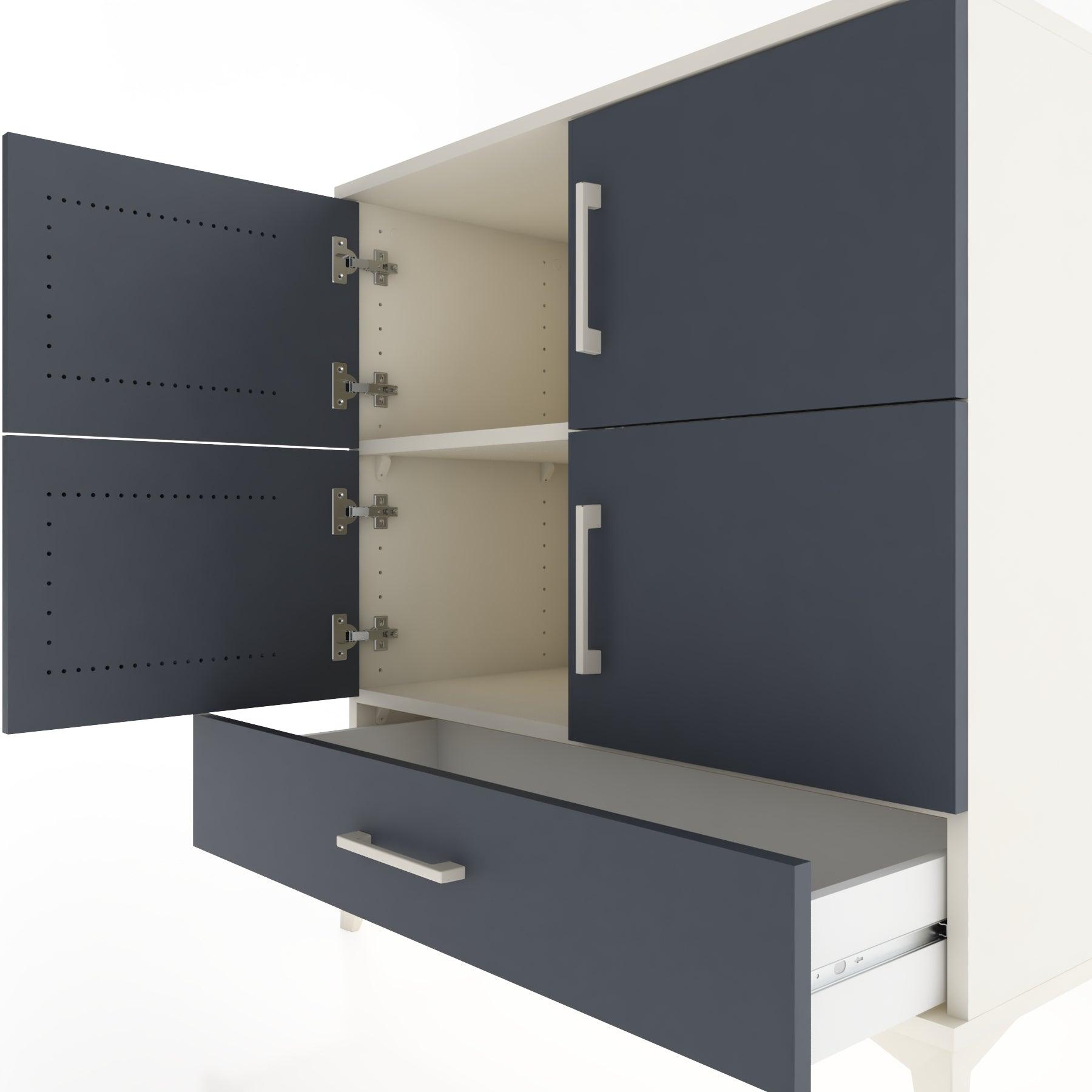 Woodntry Modular Dresser Moonstone 88x44x84 cm with Cover and Drawer KC92-1