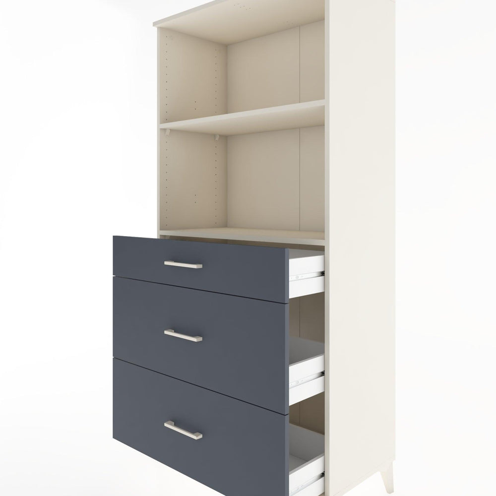 Woodntry Modular Cabinet Moonstone 88x44x170 cm with Drawers and Shelves CR48-1